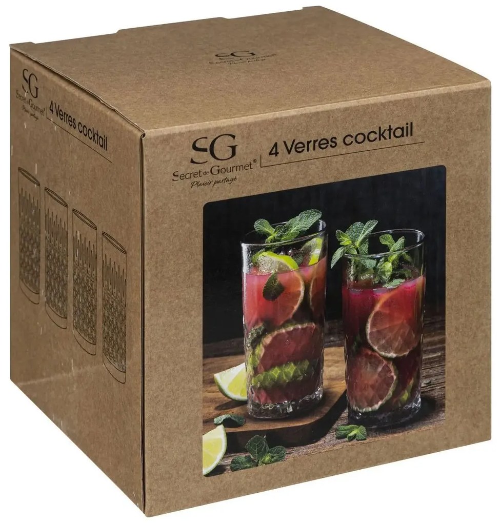 Komplet wysokich szklanek typu tumbler CHARLES, 300 ml