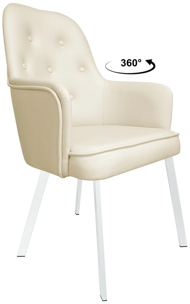 Krzesło obrotowe SARA noga Profil biała Vega02