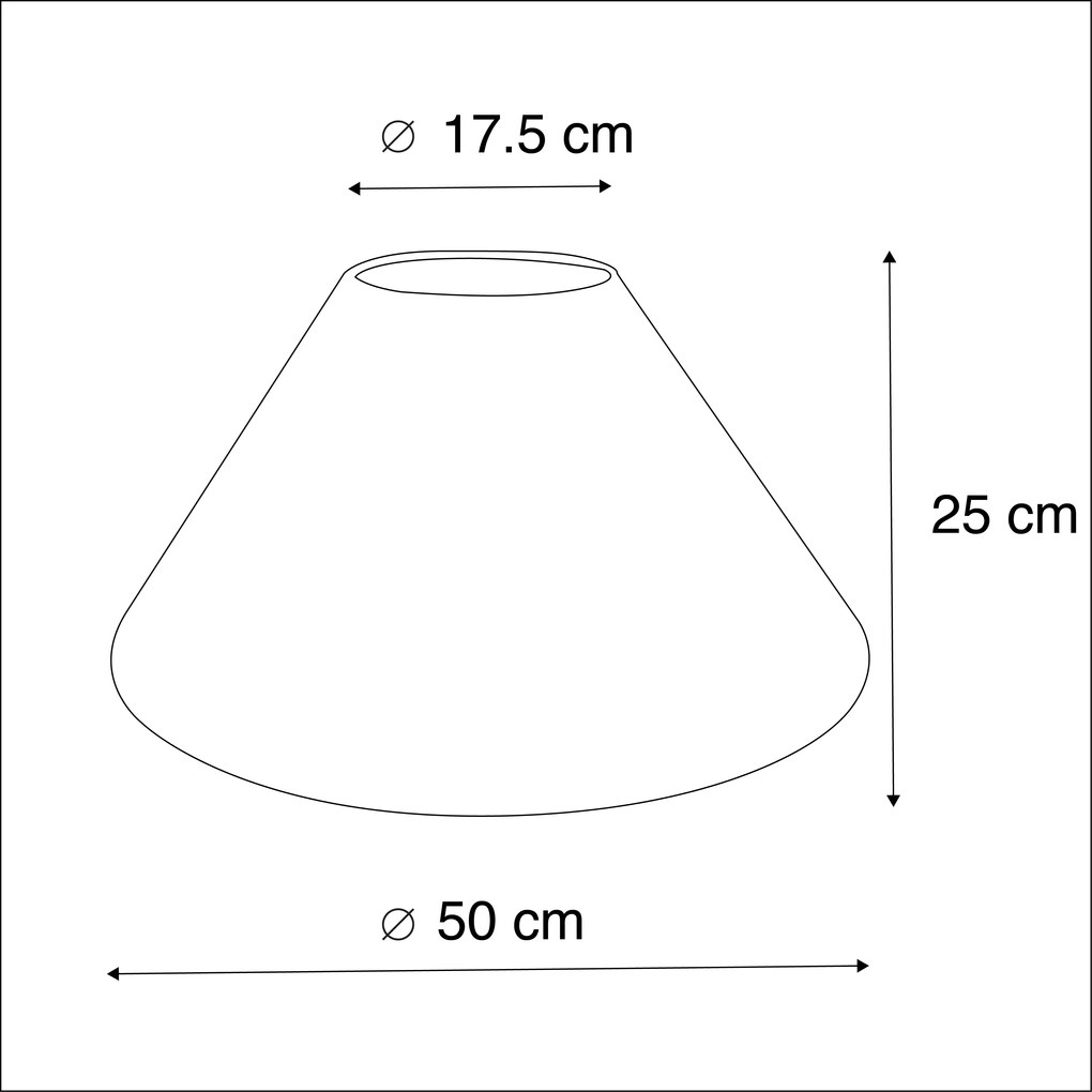 Klosz do lampy beżowy | 50/17,5/25 cm