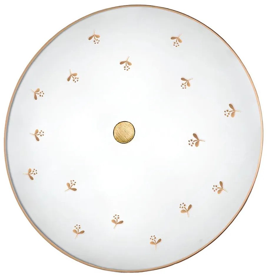 Kolarz 731.U14.4.160 - Kinkiet NONNA, 4xE27/60W/230V, średnica 54 cm, motyw kwiatowy, różowe złoto