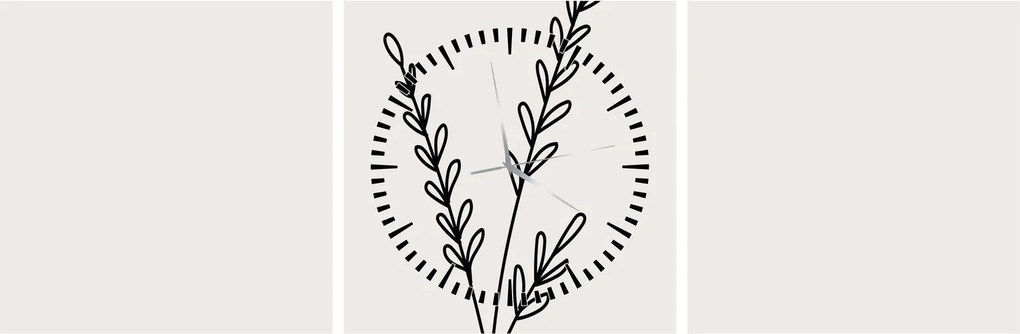 Obraz - Meadow Flower N⁰2 (z zegarem) (90x30 cm)