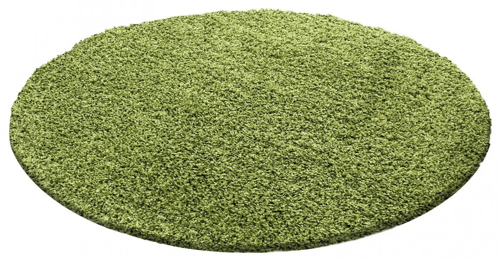 Dywan shaggy zielony 200 cm x 200 cm koło