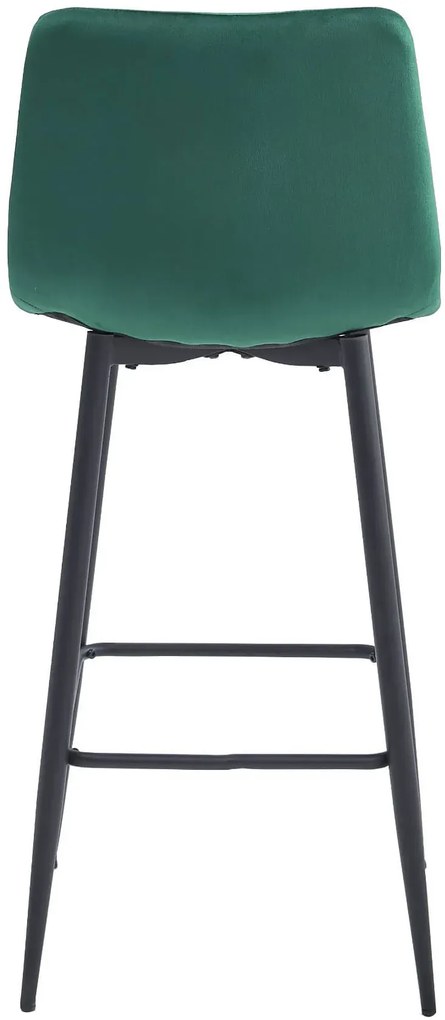 Ciemnozielony hoker tapicerowany pikowany L3-E15