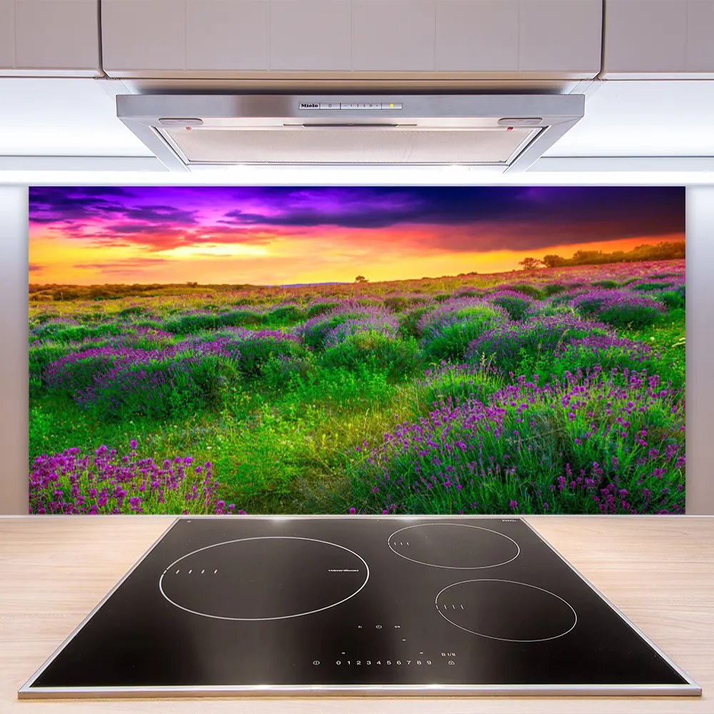 Panel Szklany do Kuchni Bezkres Zielonej Łąki