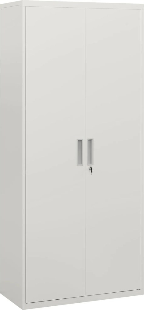 Szafka na dokumenty HOMCOM, biurowa, 5 półek, metal, 80 szer. x 40 gł. x 180 wys. cm, Biała