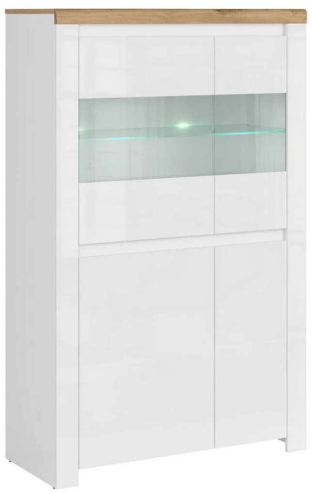 Szafka VILGO 2D2W, błyszczący biały