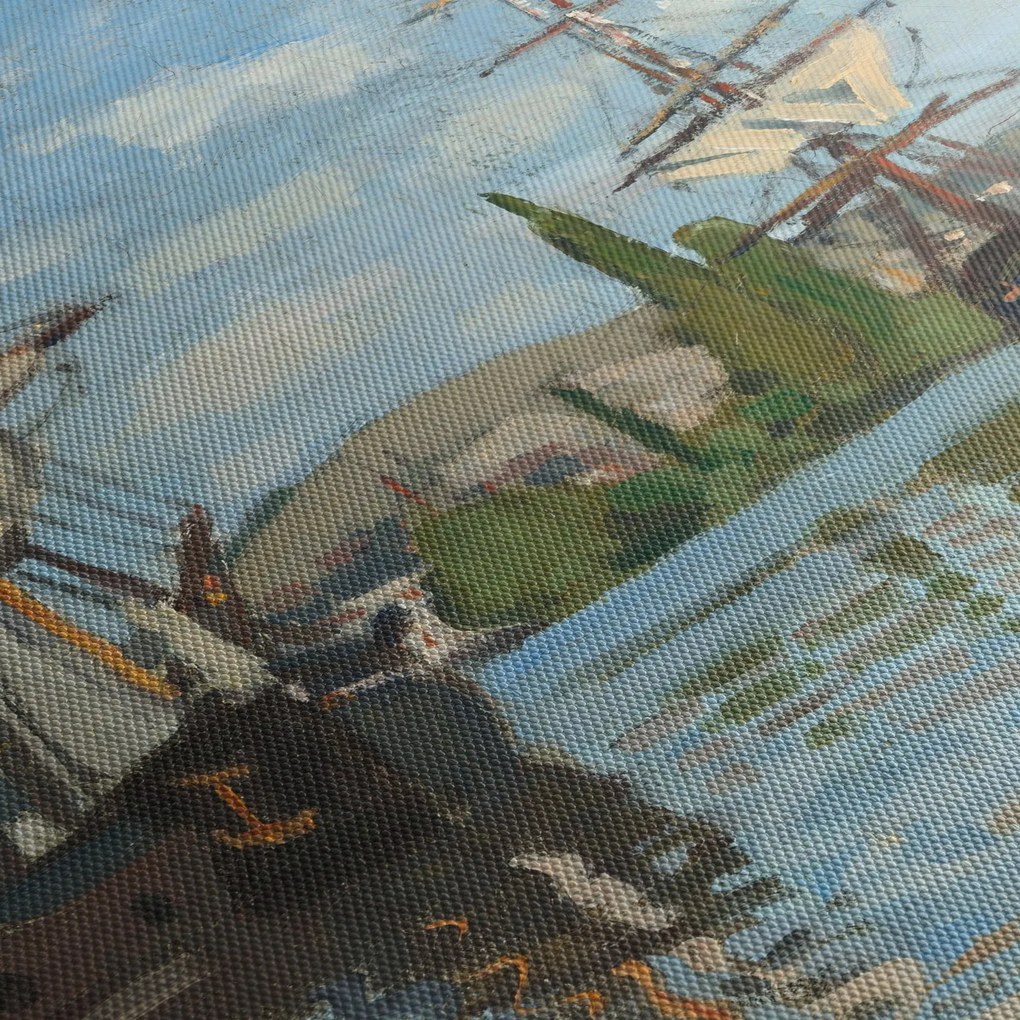 Obraz - Claude Monet, Ships Riding on the Seine at Rouen, reprodukcje (70x50 cm)