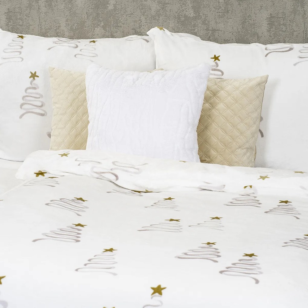 4Home Pościel mikroflanela Christmas tree, 160 x 200 cm, 70 x 80 cm