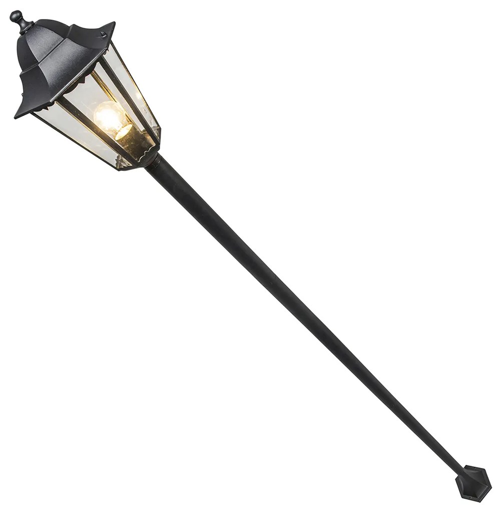 Zewnetrzna Klasyczna stojąca lampa zewnętrzna czarna 170 cm IP44 - Nowy Orlean Rustykalny / Vintage Oswietlenie zewnetrzne
