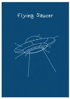 Luminescencyjny Plakat (70x50 Cm) Esttels Flying Saucer - Sklum