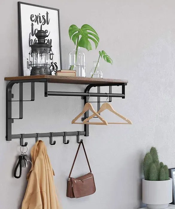 Półka Z Wieszakami Do Przedpokoju T2-F89