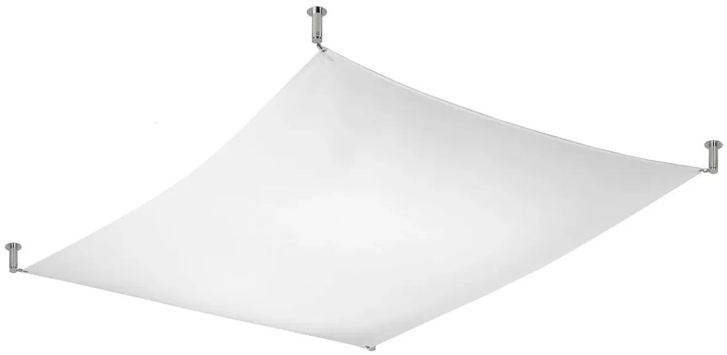 Biały tkaninowy plafon LED 130x105 cm - EX659-Luni