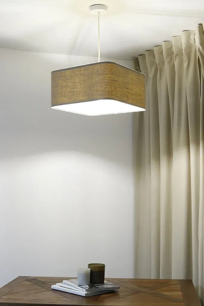 Lampa wisząca KWADRO LEN 003-40w20 beżowa BPS KONCEPT