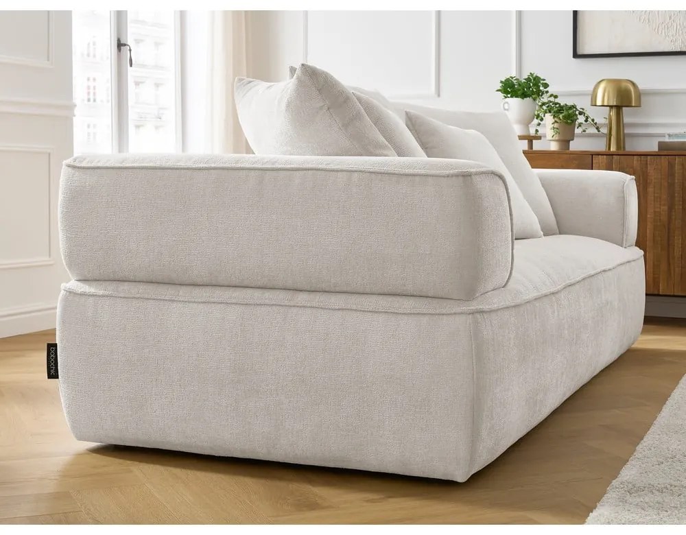 Beżowa sofa z tkaniny szenilowej 237 cm Whesley – Bobochic Paris