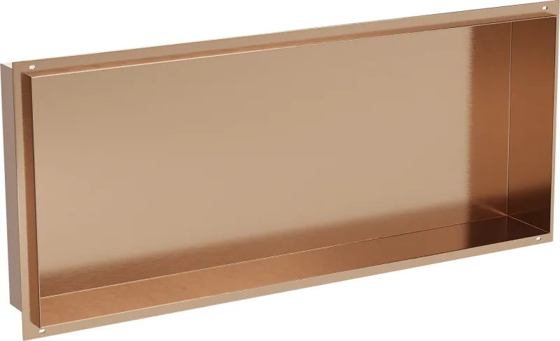 Mexen X-Wall-NR półka wnękowa bez kołnierza 75 x 30 cm, miedź szczotkowana - 19C1753010