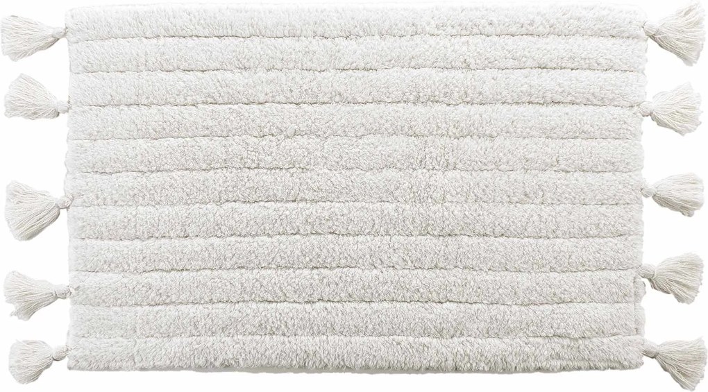 Dywanik łazienkowy MINATIS, 100% bawełny, z frędzlami, 50 x 82 cm