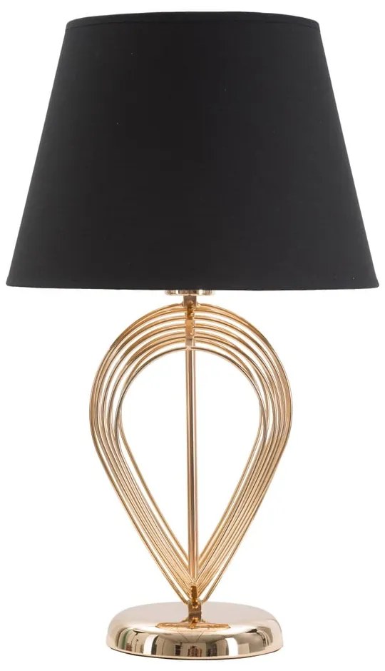 Czarna lampa stołowa Mauro Ferretti Maxt, ø 32,5 cm