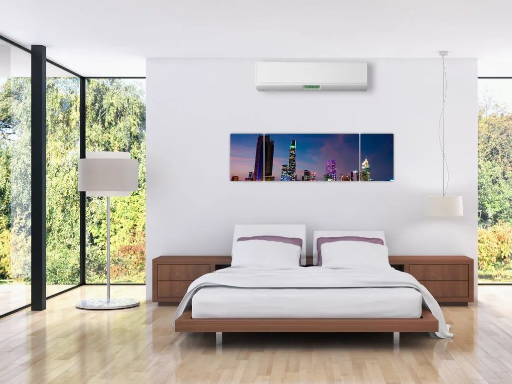Obraz miasta nocą (170x50 cm)