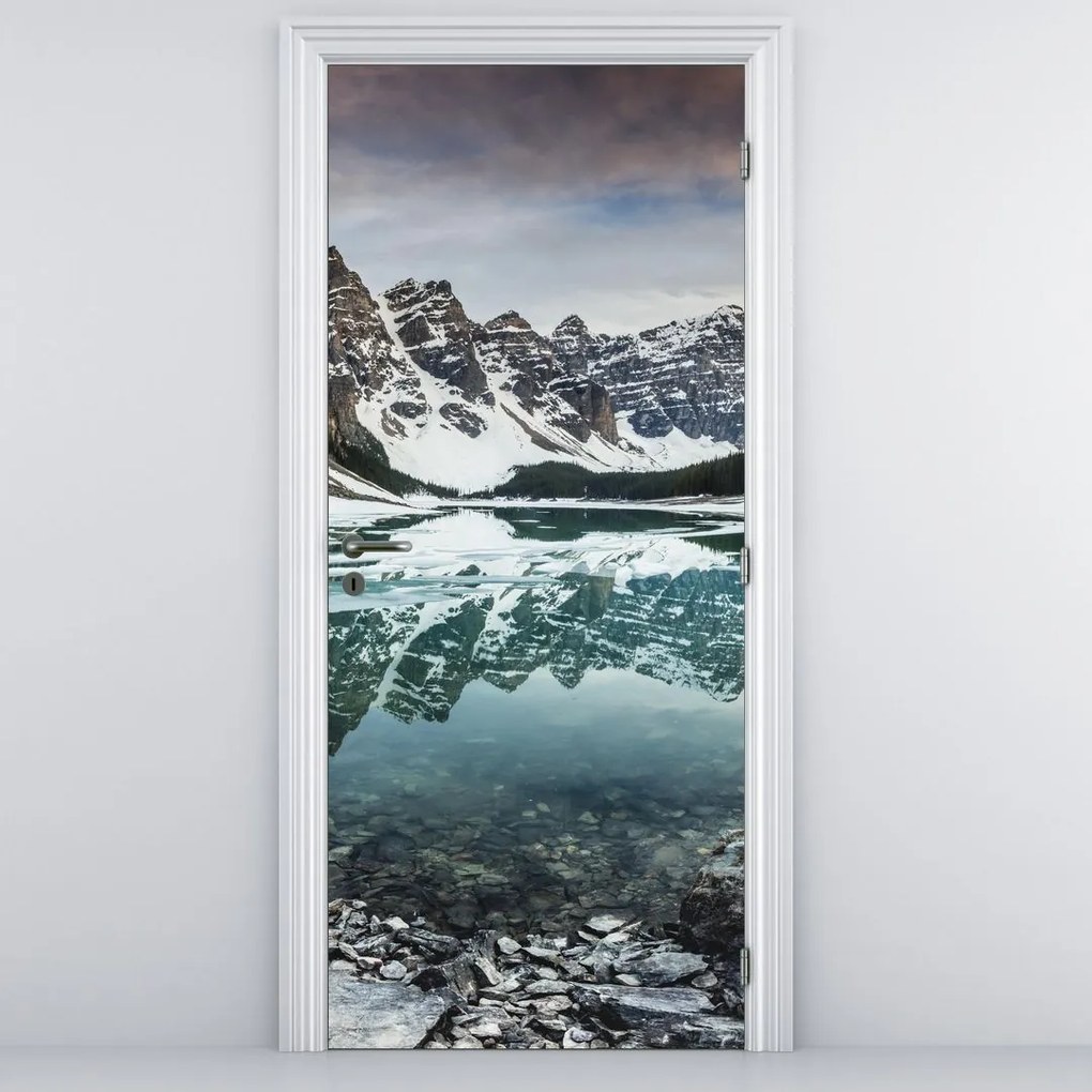Fototapeta na drzwi - Jezioro zimą (95x205cm)