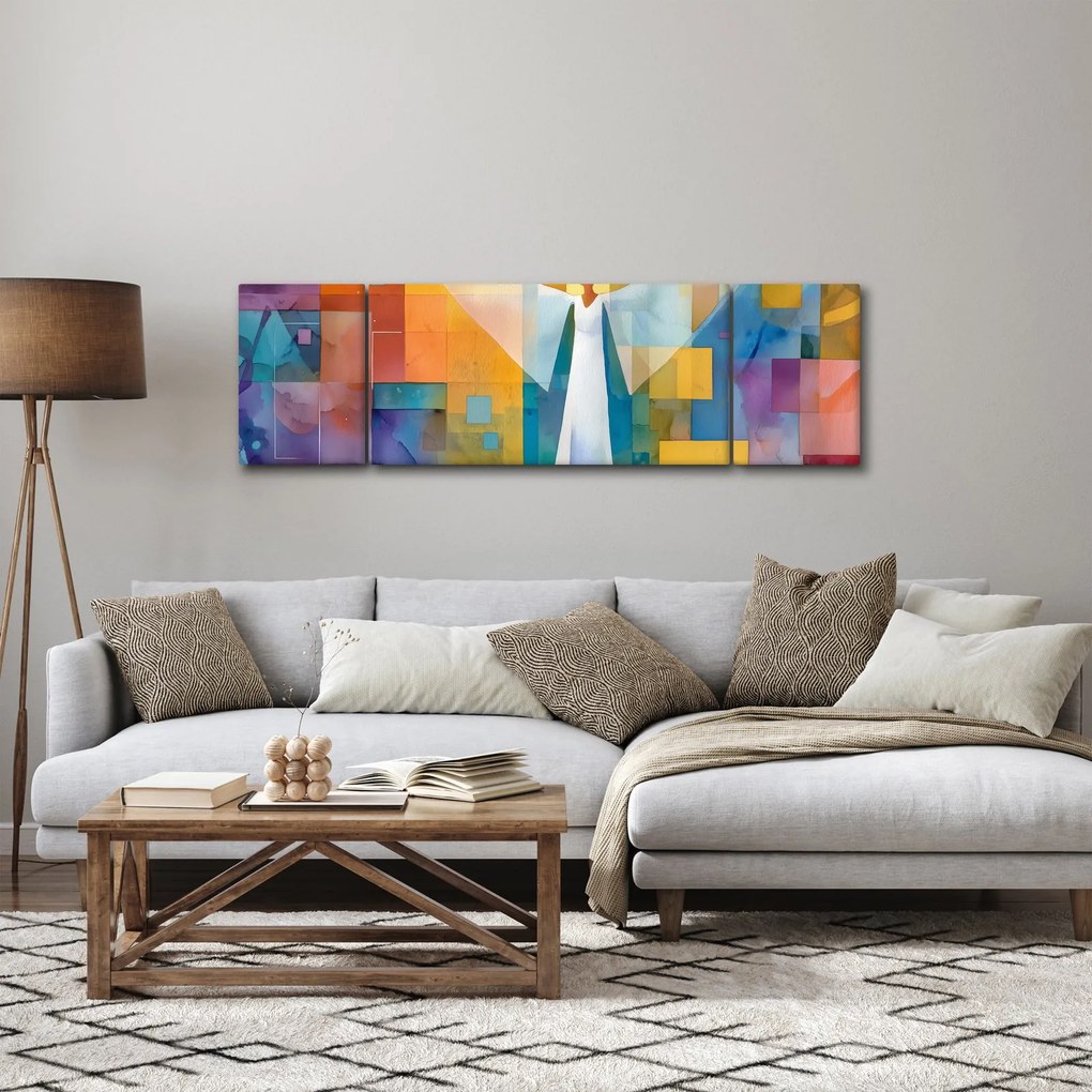 Obraz - Geometryczny anioł (170x50 cm)
