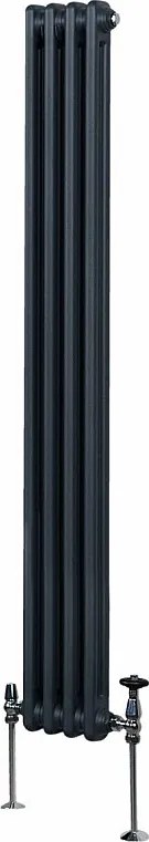 Tradycyjny grzejnik 2-kolumnowy - 1800 x 202 mm - antracytowy szary