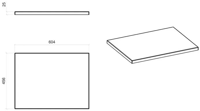 Prostokątny blat łazienkowy R9-M30