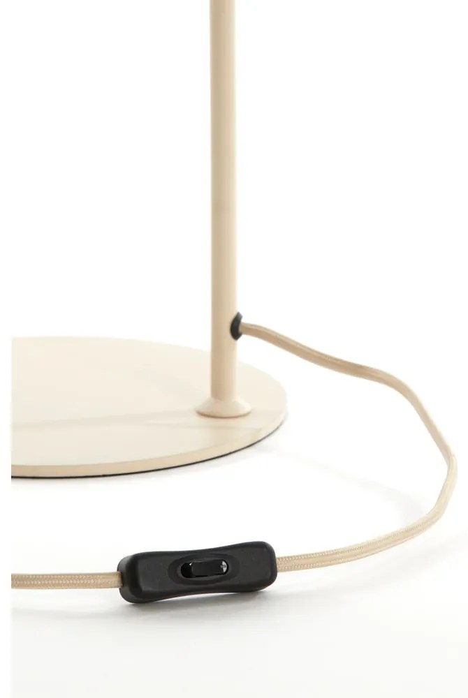 Beżowa lampa stołowa z tekstylnym kloszem (wysokość 60,5 cm) Elati – Light & Living