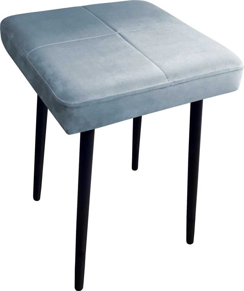 Taboret MAX tkanina Welur stelaż metalowy STOŁEK LOFT