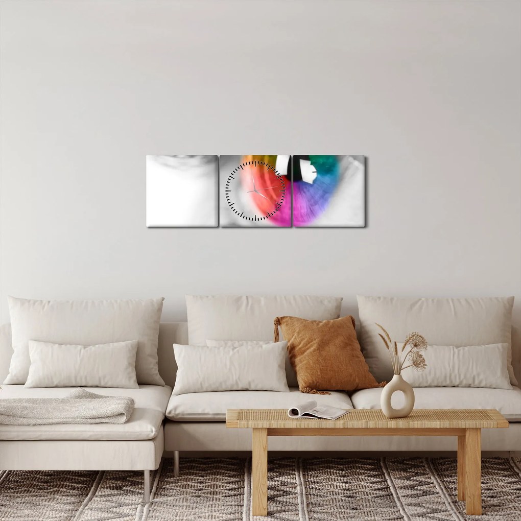 Obraz - Irys (z zegarem) (90x30 cm)