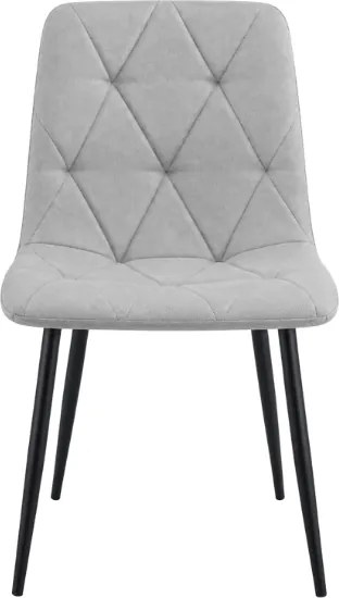 Szare krzesło LIBRA PLATINUM GREY z czarnymi nogami