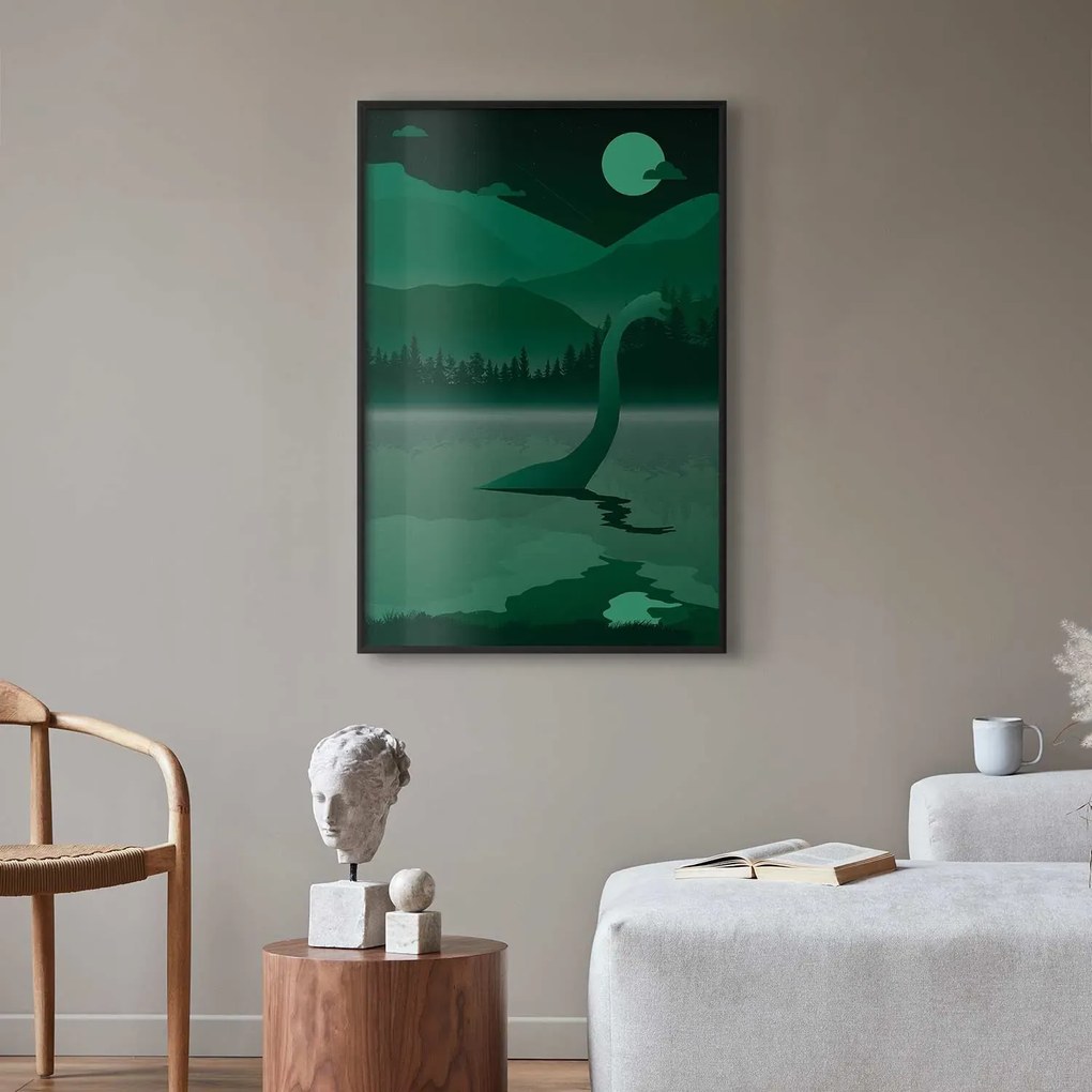 Plakat Loch Ness 60x90 cm z ramą czarną bez marginesu ARTGEIST B