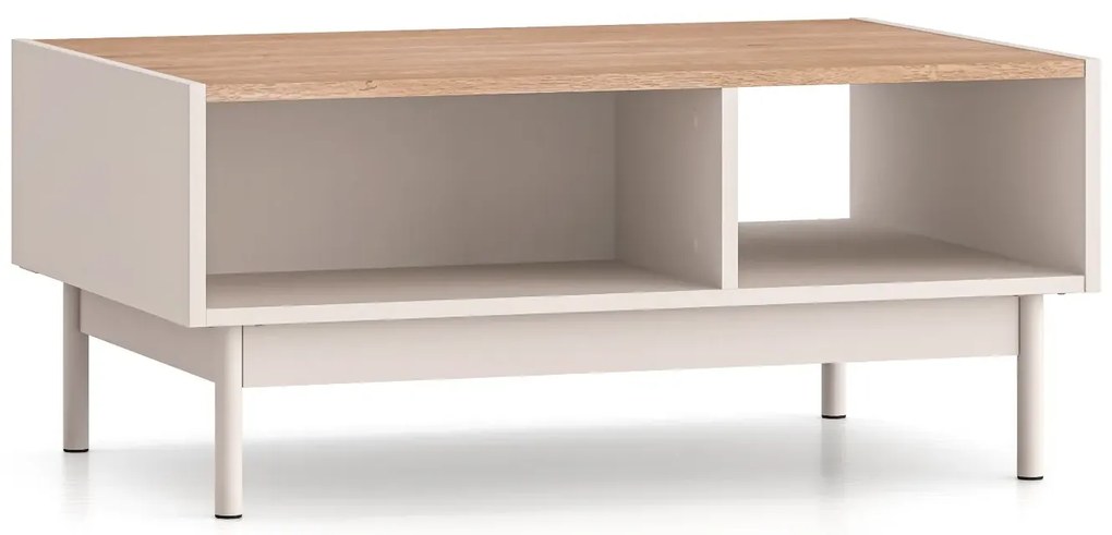 Stolik kawowy DUMI 90x60 kaszmirowy/dąb cremona ML MEBLE
