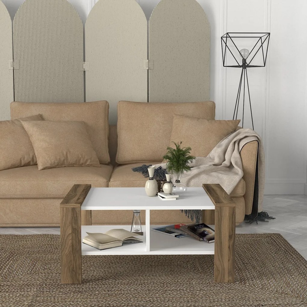 Stolik konferencyjny Erica White Walnut