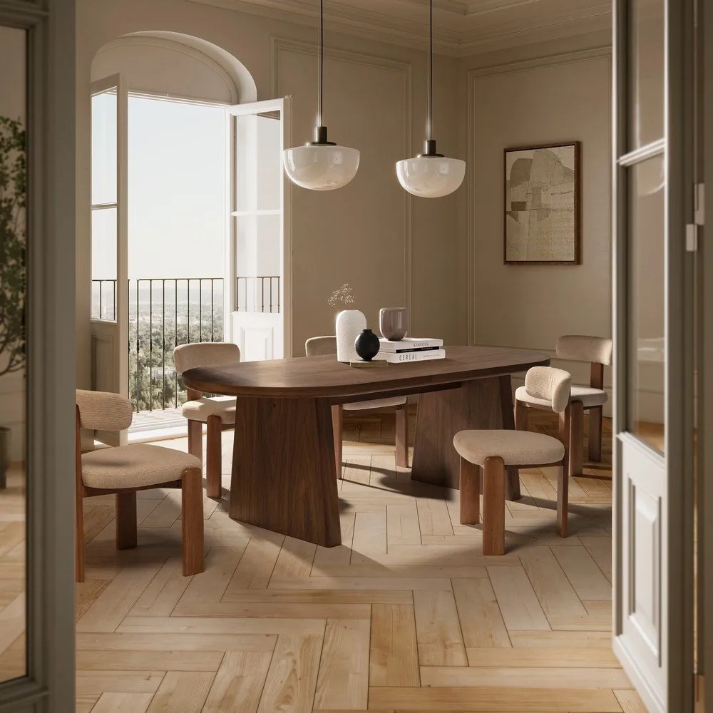 Kremowe tapicerowane krzesła zestaw 2 szt. Nadia – MOME