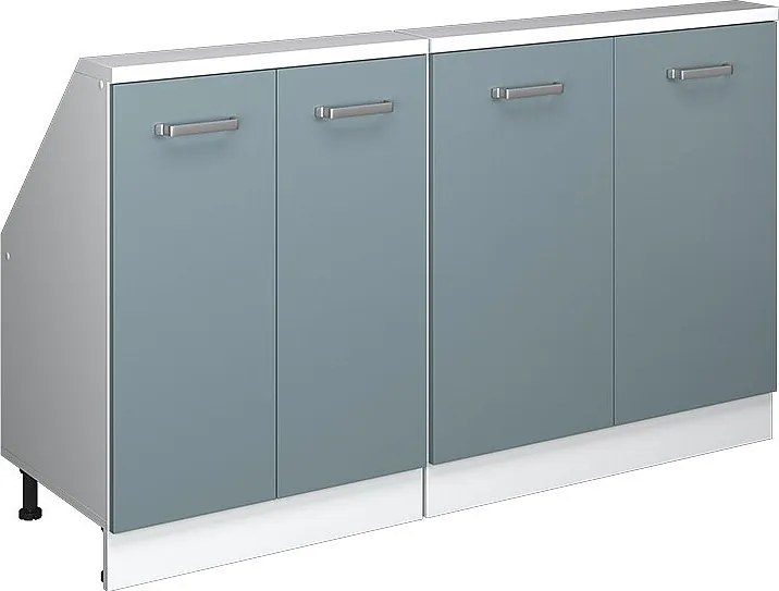 Szafka kuchenna na dach skośny niebiesko-szary 140x46x81.6 r-line