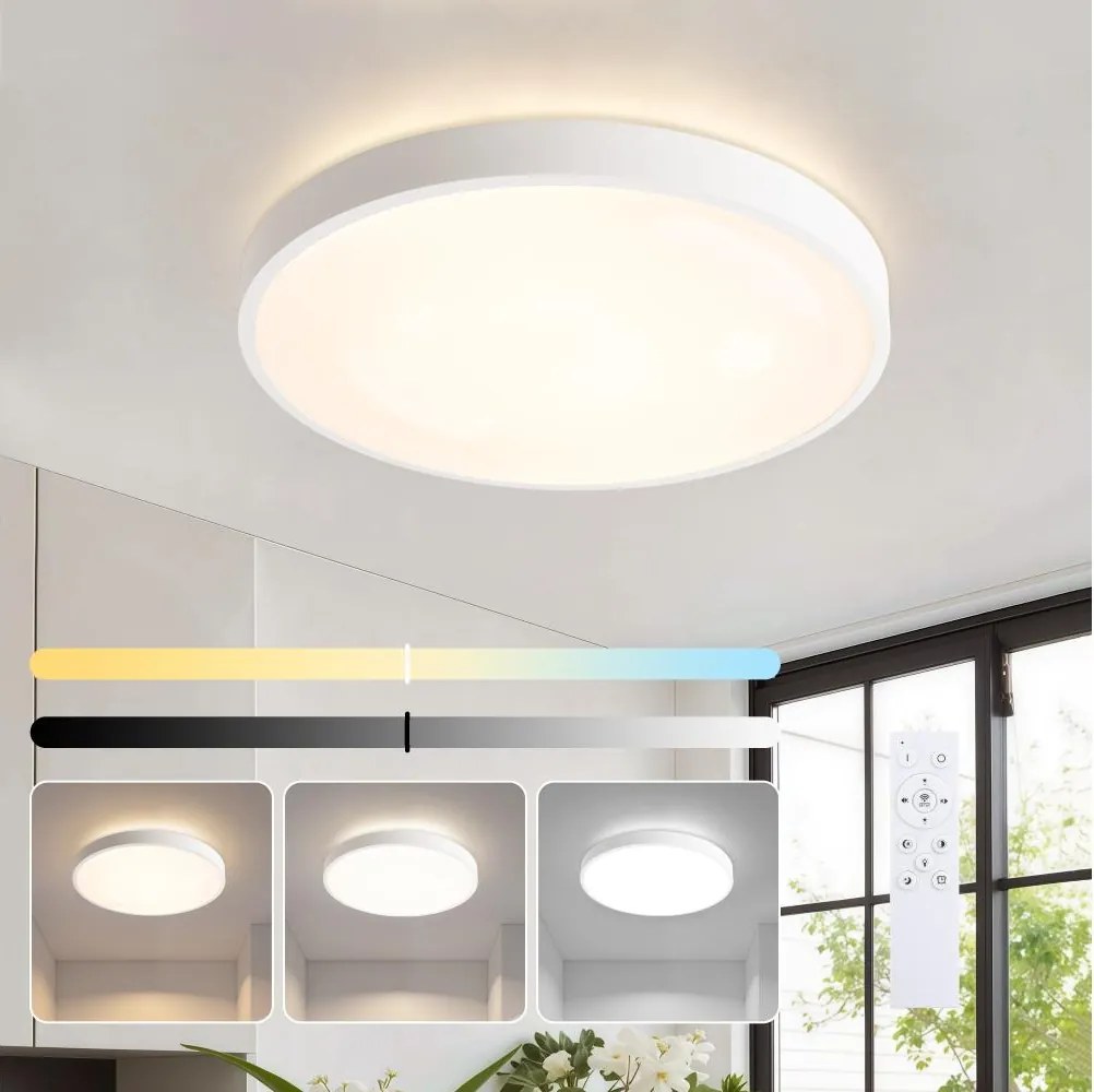 Brilagi - Ściemnialna oprawa LED GLASS POOL DOUBLE LED/48W/230V 40 cm biała + pilot