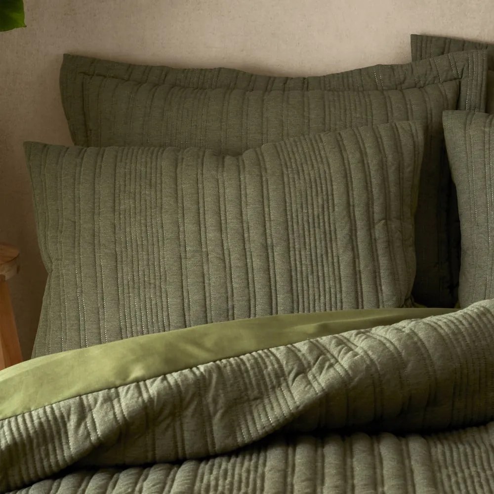 Pościel jednoosobowa w kolorze khaki 135x200 cm Tamba Stripe – Pineapple Elephant