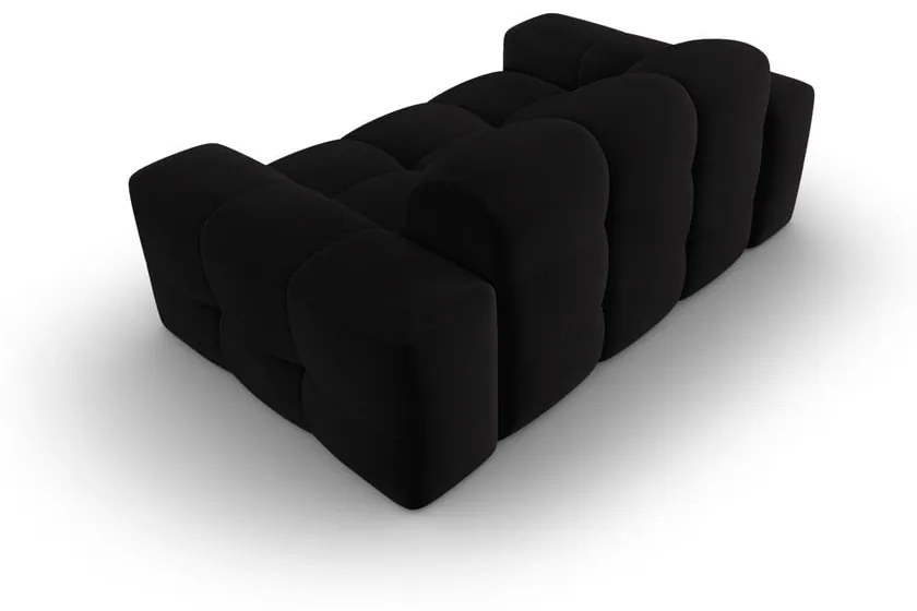 Czarna aksamitna sofa 156 cm Kendal – Micadoni Home