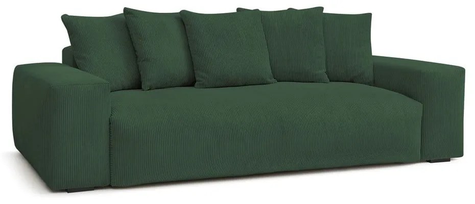 Zielona sztruksowa sofa 280 cm Voltaire – Bobochic Paris