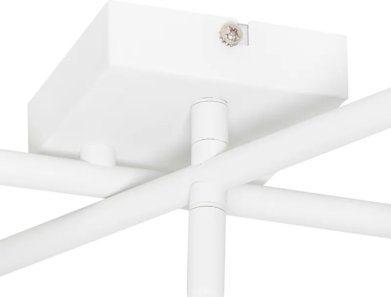 Nowoczesna lampa sufitowa biała 5-światłowa regulowana kwadratowa - Jeana