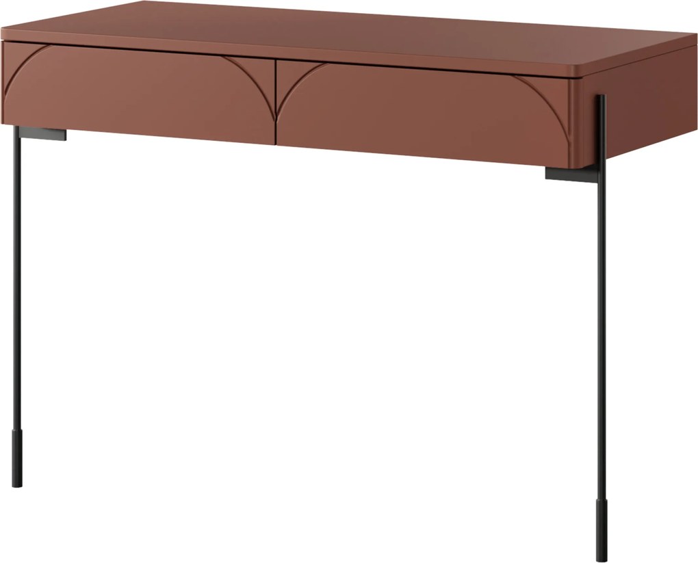 Toaletka Sonatia 100 cm z dwoma szufladami - burgund