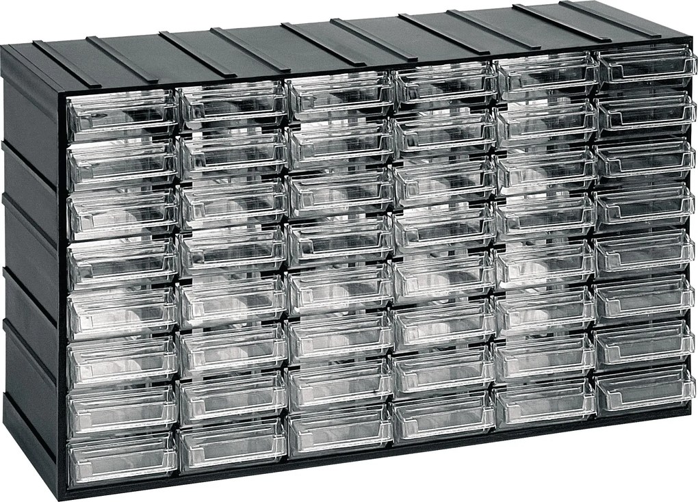 Szafki modułowe z szufladami, 382 x 148 x 230 mm, 48 szuflady