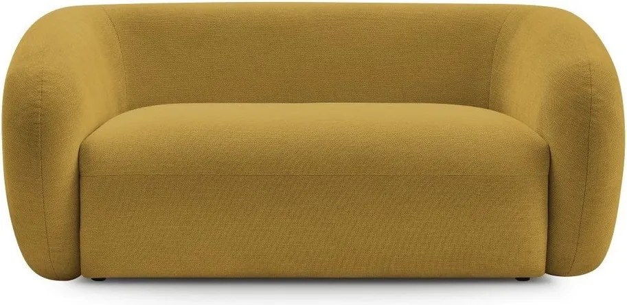 Żółta sofa z tkaniny szenilowej 160 cm Celine – Bobochic Paris