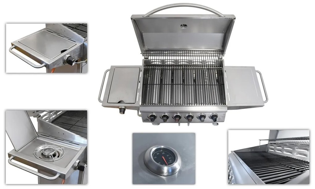 Cattara 99BB006 Mobilny grill gazowy Manhattan,161 x 161 x 51 cm
