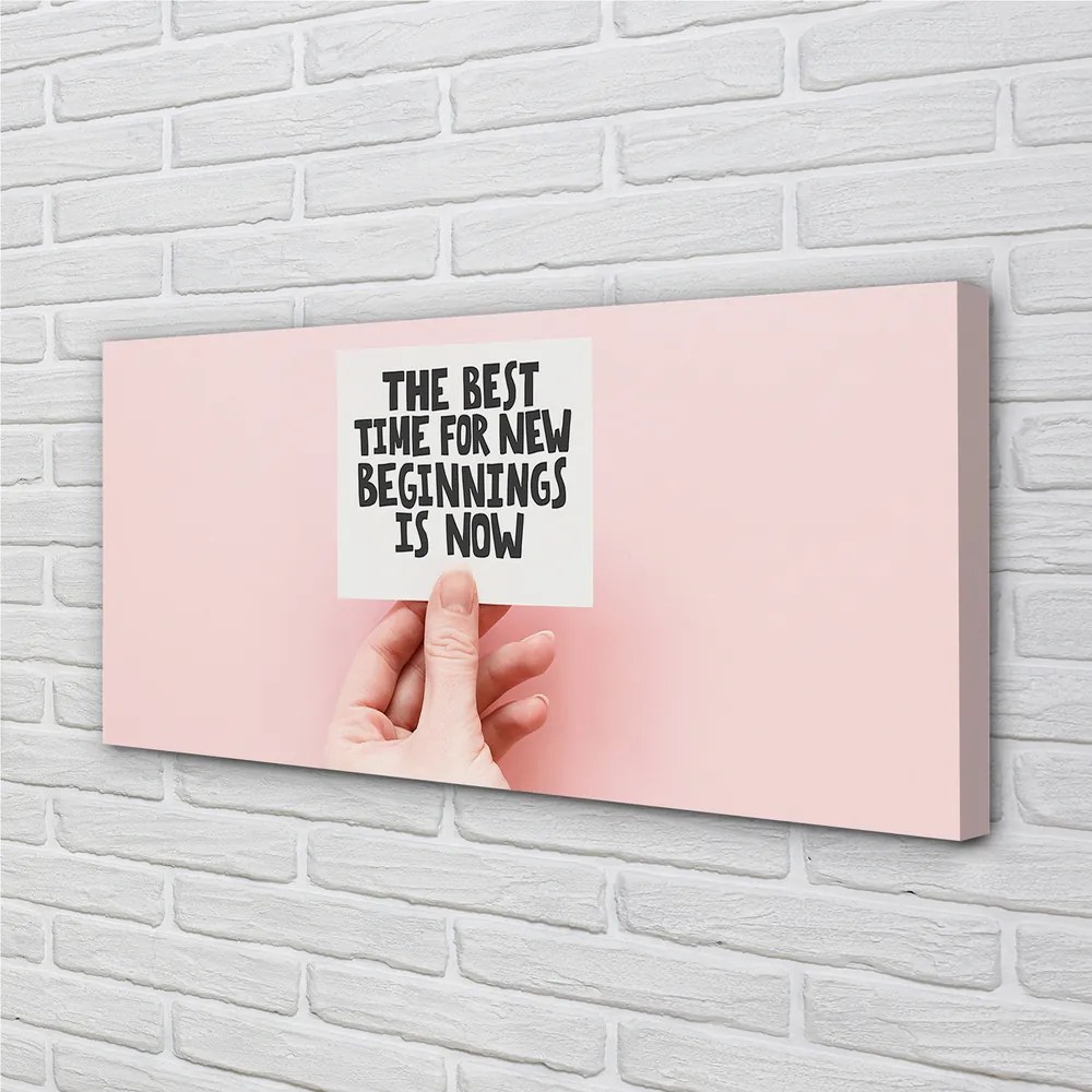 Obraz drukowany na płótnie Dłoń z Motywującym Hasłem