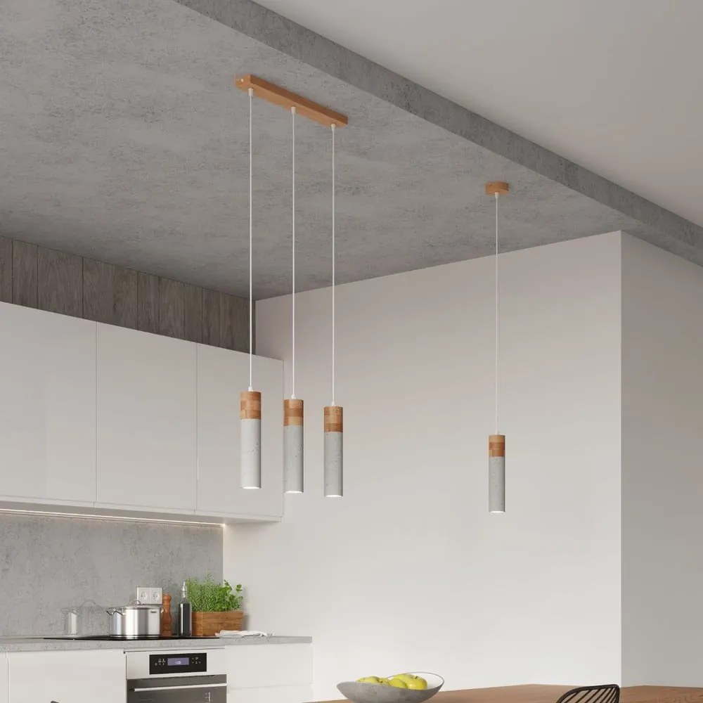 Szara lampa wisząca ø 7 cm Susanna – Nice Lamps