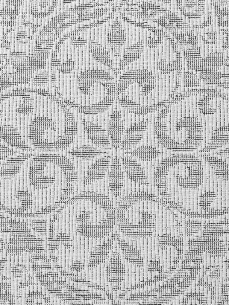 Dywan zewnętrzny dwustronny Duet Ornament szaro-kremowy 80 cm x 250 cm