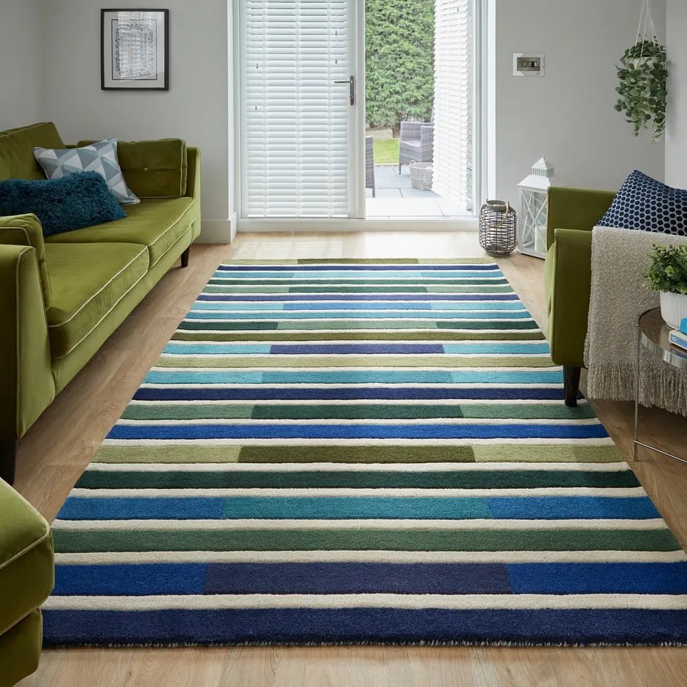 Zielony dywan wełniany 170x120 cm Piano – Flair Rugs