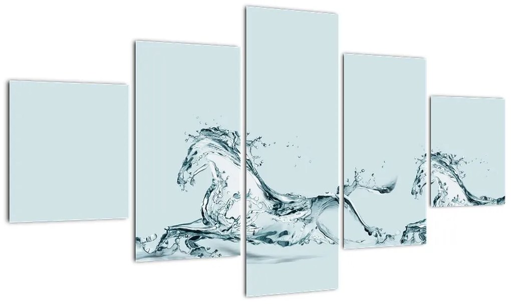 Obraz - Konie z kropli wody (125x70 cm)