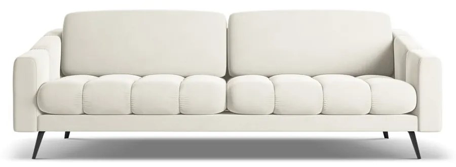 Biała aksamitna sofa 238 cm Nalu – Makamii